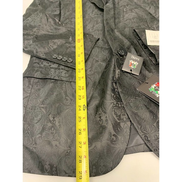 New Tazio Italy Blazer Jacket Black 42R Men's A28 - Picture 2 of 9